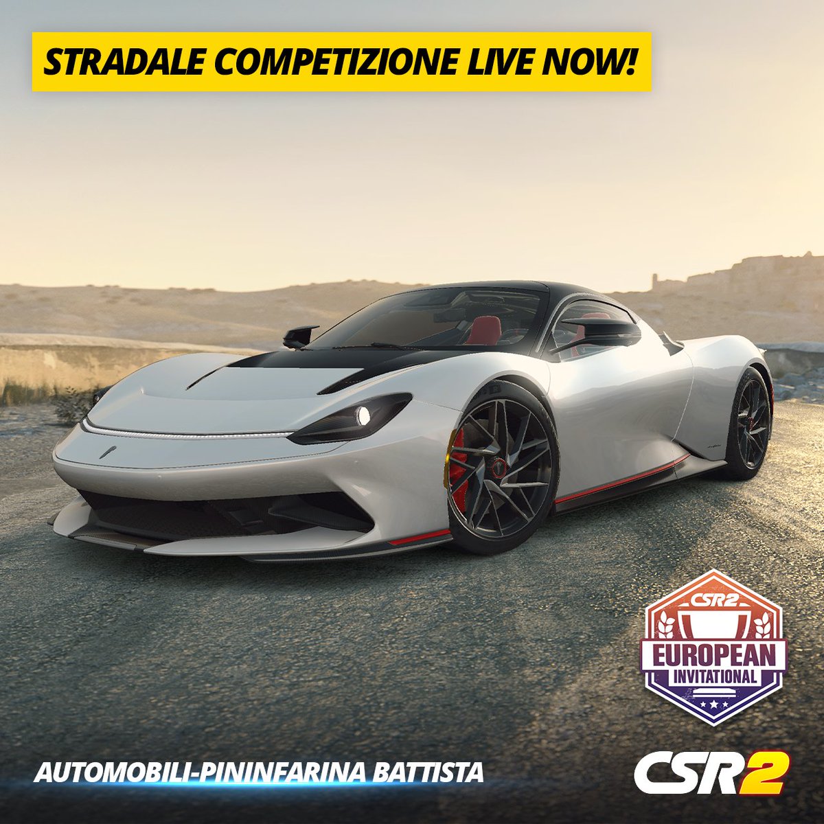 Want to own the most coveted car in the game? Buy the Automobili-Pininfarina Battista and dominate the Stradale Competizione Event like a pro! 🏎️ 

Play #CSR2 here: zynga.social/csr2tw 

#StradaleCompetizione #DragRacing #CSR #Battista #Pininfarina #AutomobiliPininfarina