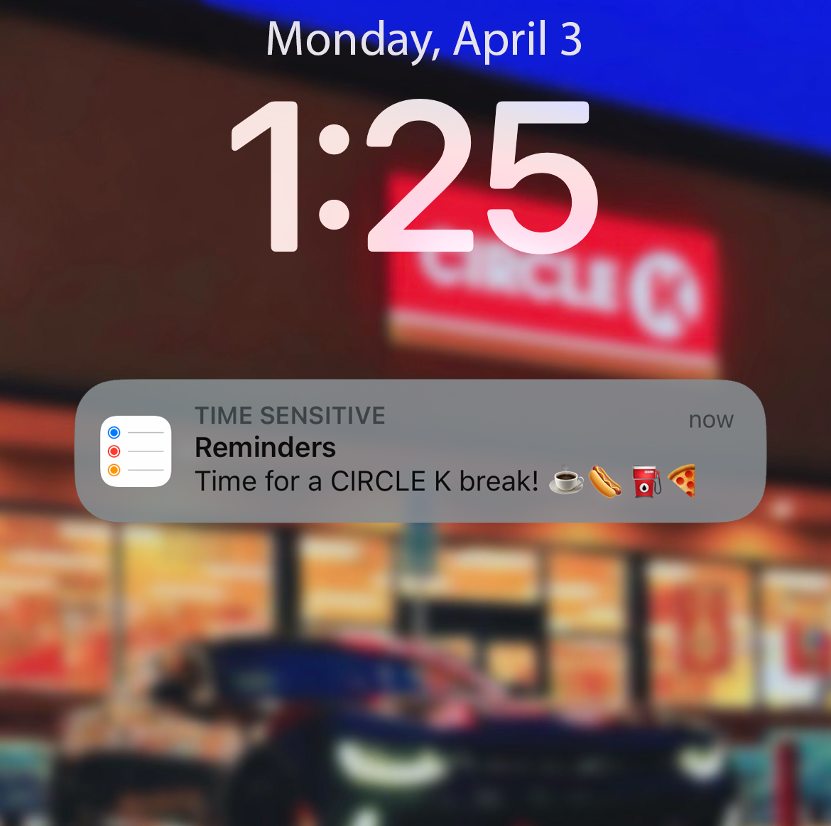 CircleKStores's tweet photo. If you needed a sign to stop by Circle K today, here it is 😜 

#reminder #circlek #coffee #snacks #lunch #breakfast #PolarPop #onestopshop https://t.co/zaf8MFrFR8