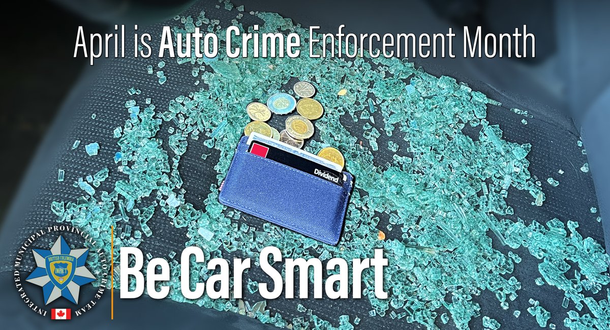 BCRCMP's tweet image. Help #StopAutoCrime and check your vehicle before you walk away. Make sure it’s not a target for thieves, #LockBeforeYouWalk! #BeCarSmart