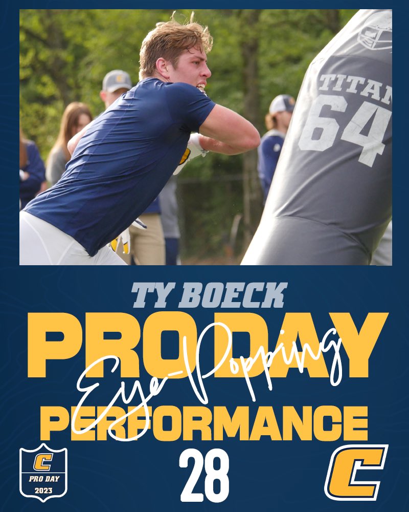 GoMocsFB's tweet photo. 🚨 Numbers from Pro Day 🚨

Ty Boeck (@tyboeck1) would have T-2nd amongst all LB &amp; T-20th amongst everyone who participated at this years NFL Combine!

28 Reps of 225 on Bench Press 💪

#NFLDraft2023 x #GoMocs🐦 https://t.co/Mg6hgFbkUO