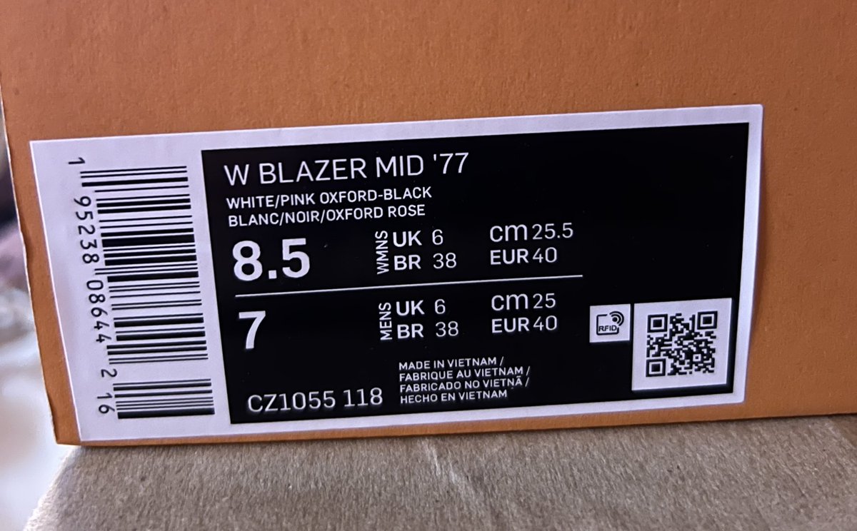 ot7inspired's tweet photo. ONHAND | SALE

wts lfb ~ ph

Nike Women’s Blazer Mid ‘77 shoes - 4000 only

White/Peach/Summit White/Pink Oxford
US women’s size: 8.5 / men’s size: 7

•legit / authentic / brand new
•rfs: wrong size (pang workout ko sana)
•box: 10/10
•DM for more photos

DM if interested. ✨ https://t.co/YvBKTSsixT