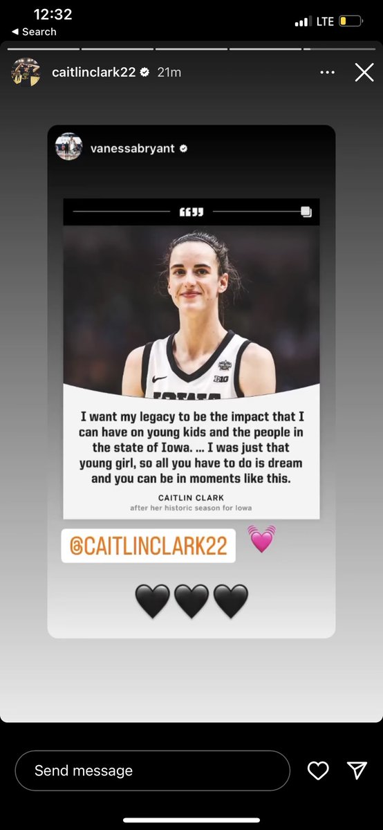 DavidEickholt's tweet image. Update: Vanessa Bryant, who is Kobe’s wife, put Caitlin on her Instagram story: