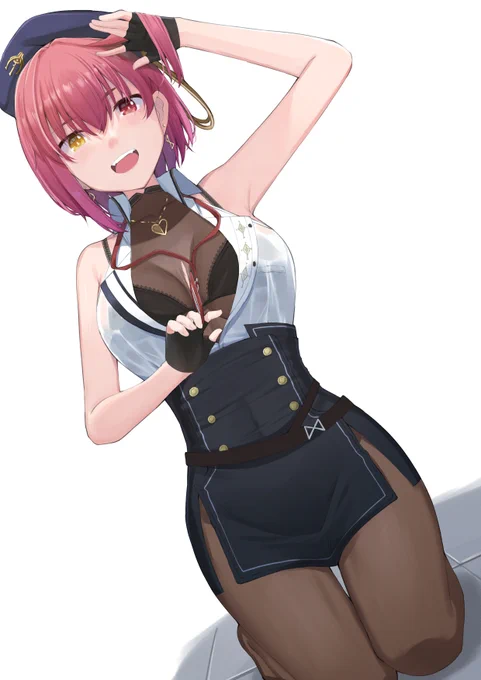 マリン船長新衣装めちゃエロいやん、揺れ....揺れ......、入社します #マリンのお宝 