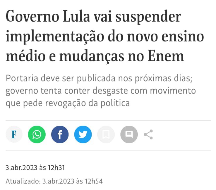DeboraLimaMTST's tweet photo. O Governo @LulaOficial prepara uma portaria pra suspender a implementação da Reforma do Ensino Médio.
O Novo Ensino Médio causa mtos prejuízos educacionais ao país, aprofunda desigualdades curriculares e entrava o debate em sala de aula.

Exigimos é a REVOGAÇÃO! Vamos pra cima! https://t.co/48bI8LWbt3
