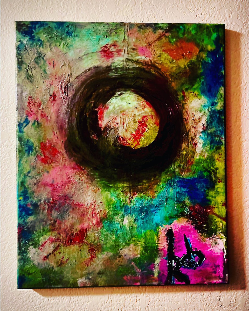 “Enso”
Acrylic on canvas 
#zenart #buddhistart #Abstractart #acrylicpainting #artistsontwitter