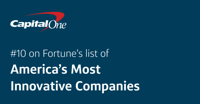 RVARICH1's tweet photo. Did you hear? Capital One has been named one of America’s Most Innovative Companies in 2023 by Fortune! So proud to work at a company that’s always innovating to create better experiences for our customers. https://t.co/sfqXwdV9mX https://t.co/bkvwWfeeSd