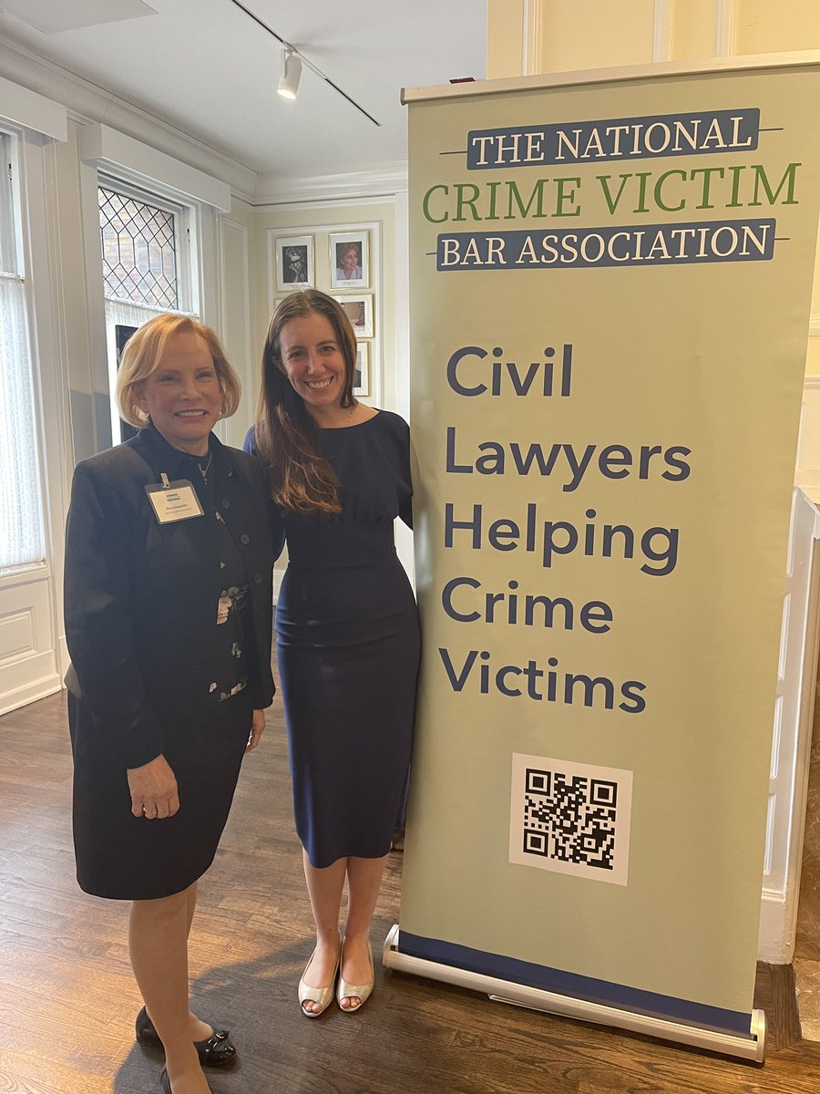 “As a Past President of the National Crime Victim’s Bar Association I attended a conference in Washington DC seen here with Executive Director Rene Williams.”