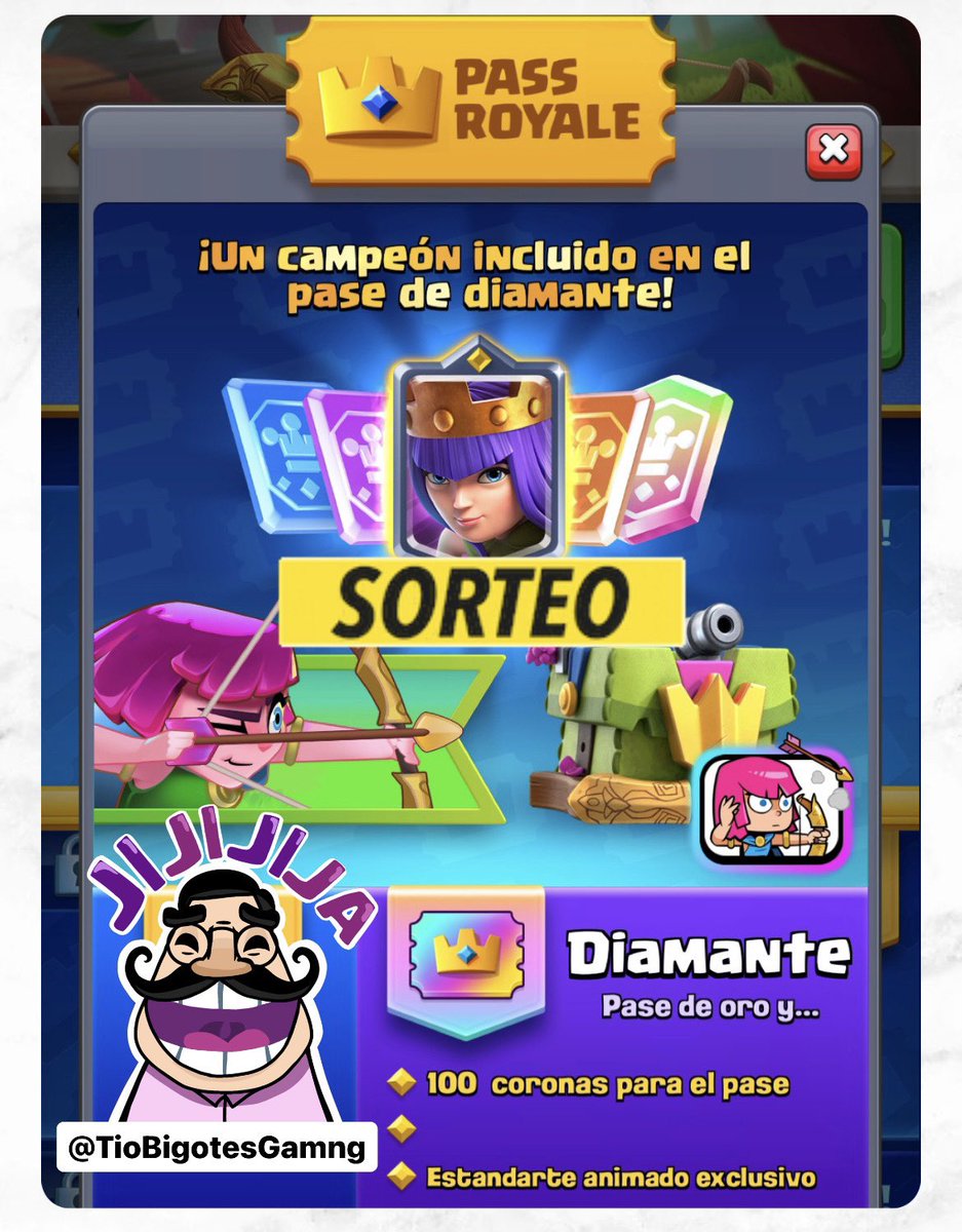 El Tío Bigotes Gaming (@tiobigotesgamng) on Twitter photo 💎 SORTEO / GIVEAWAY PASS ROYALE 💎
¿Quieres ganar el PASE DIAMANTE de la nueva temporada de Clash Royale o $12 USD vía PayPal ? 
- Sígueme <a href="/TioBigotesGamng/">El Tío Bigotes Gaming</a> 
- RT ♻️ y Like ❤️ 
- Menciona a dos amigos
Termina en 48 horas!!! 💎 SORTEO / GIVEAWAY PASS ROYALE 💎
¿Quieres ganar el PASE DIAMANTE de la nueva temporada de Clash Royale o $12 USD vía PayPal ? 
- Sígueme <a href="/TioBigotesGamng/">El Tío Bigotes Gaming</a> 
- RT ♻️ y Like ❤️ 
- Menciona a dos amigos
Termina en 48 horas!!!