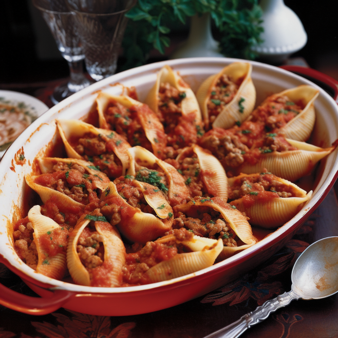 EricRecipe's tweet image. Try our Pork Stuffed Shells at 5starrecipe.com! 😋🍝 These jumbo shells are filled with creamy pork and served in a flavorful tomato sauce. 🍅👌 Perfect for meal prep or any night of the week! #stuffedshells #mealprep #5starrecipe