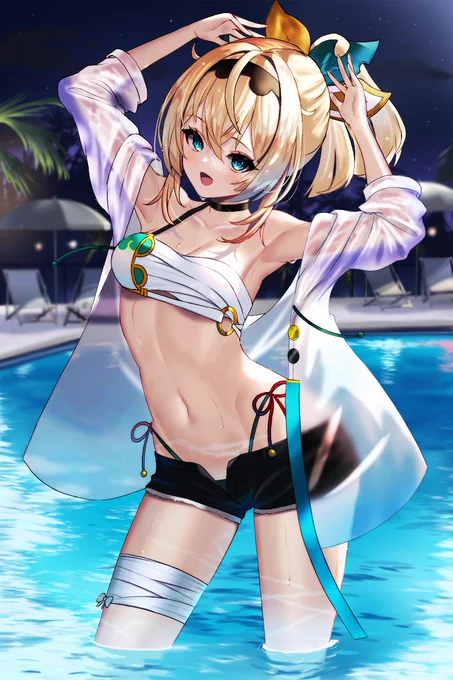 ナイトプールいろは#いろはにも絵を 