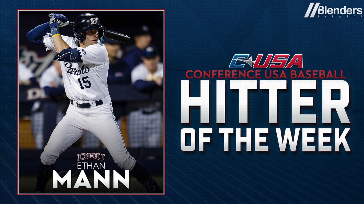 ⚾️ 𝗛𝗶𝘁𝘁𝗲𝗿 𝗼𝗳 𝘁𝗵𝗲 𝗪𝗲𝗲𝗸 ⚾️

<a href="/DBU_Baseball/">DBU Baseball</a>’s Ethan Mann (<a href="/Ethan_Mann2K/">Ethan Mann</a>) is the #CUSABASE Hitter of the Week presented by <a href="/BlendersEyewear/">Blenders //</a>!

🏅1️⃣ | bit.ly/3U7vqFx