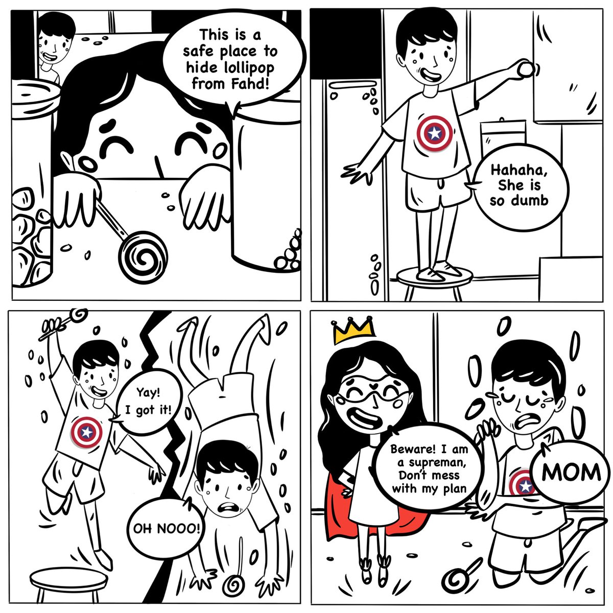 FirstCrySA's tweet image. The never-ending Sibling Shenanigans😂
Comment and tell us where you used to hide your lollipop?🍭
#SiblingRivalry #SweetToothProblems #FirstCryFamily #Sara #Fahd