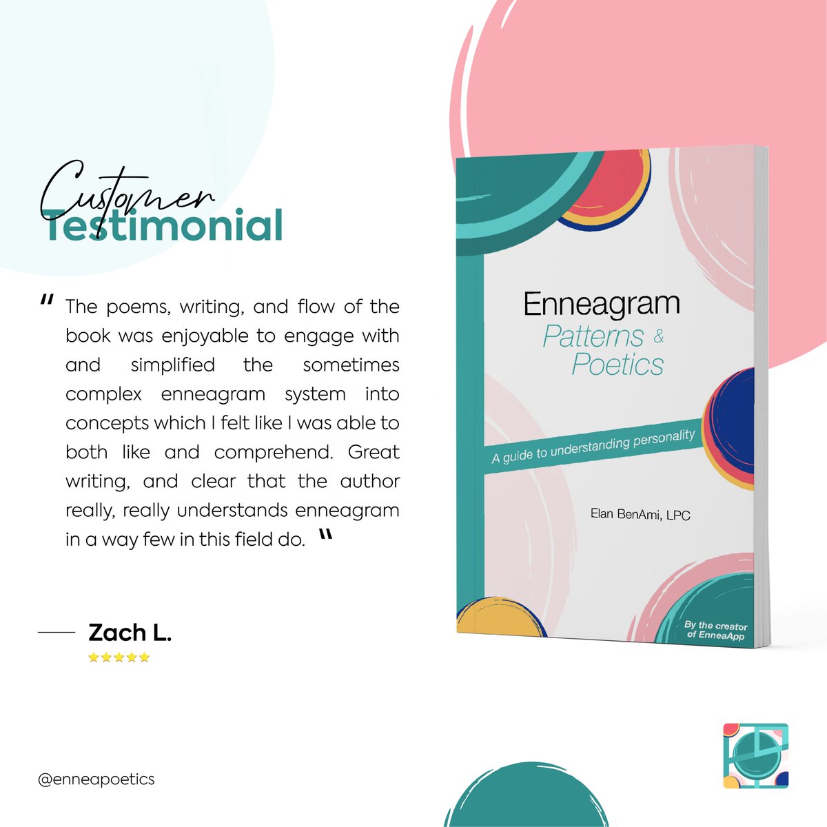 EnneaPoetics's tweet photo. What our readers have to say about the book...  

Buy our book: https://t.co/wVaMOio8y3

#bookreview #reviews #bookreviews #enneagramtypes #poems #poetics #enneagram1 #enneagram4 #enneagram2 #enneagram5 #perosonality #types #personalitytypes #psychology #enneapoetics https://t.co/20o3gSoXCn
