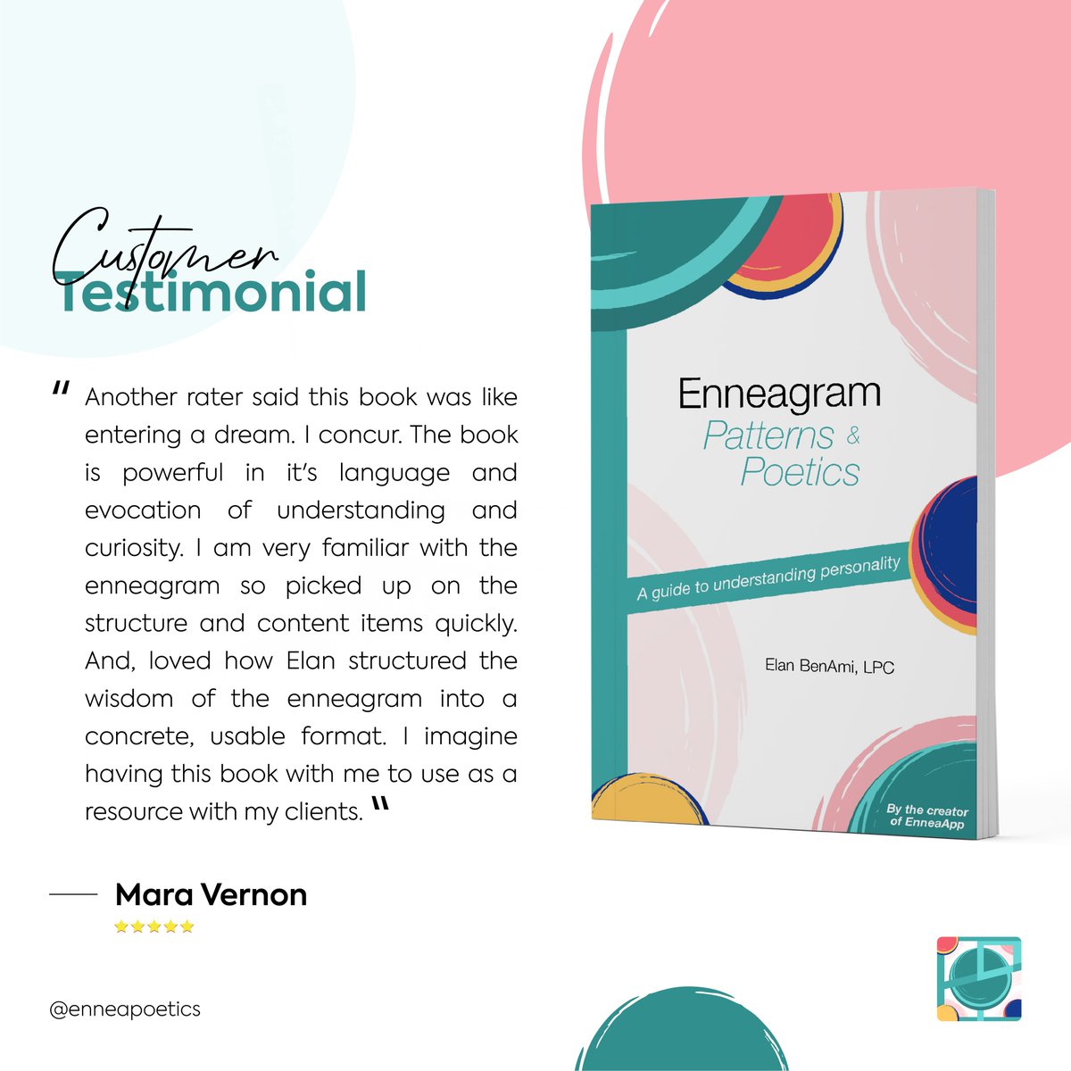 EnneaPoetics's tweet photo. What our readers have to say about the book...  

Buy our book: https://t.co/wVaMOio8y3

#bookreview #reviews #bookreviews #enneagramtypes #poems #poetics #enneagram1 #enneagram4 #enneagram2 #enneagram5 #perosonality #types #personalitytypes #psychology #enneapoetics https://t.co/20o3gSoXCn