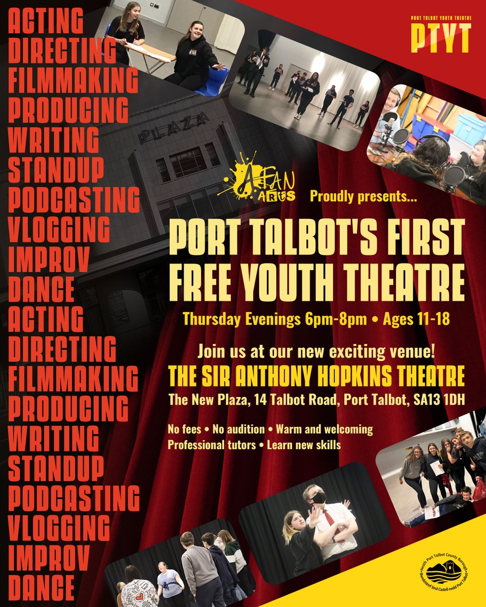 arts_afan's tweet image. Our free youth theatre now has a new venue! 😀👇

#PTYT #YouthTheatre