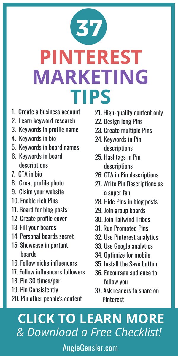 Tanuthemarketer's tweet photo. Pinterest marketing tips...😍
#pinterest #pinterestmarketing #pinteresttips #DigitalMarketing #marketingagency #traffic #pinterestforbusiness https://t.co/xKoG23SOrX