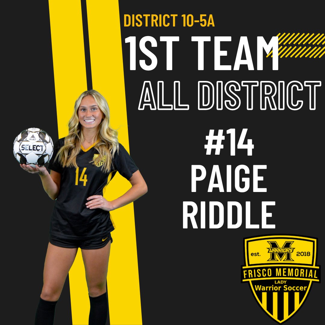 MemorialWarrior's tweet photo. Paige Riddle
First Team All District https://t.co/AjED3vI8Zc