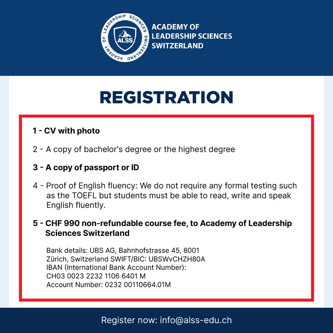 “Advanced Training Course in Oncology Leadership”, 100% online, for the first time worldwide. 

Register now

 info@alss-edu.ch

Academy of Leadership Sciences  Switzerland 

#liderançamedica #oncologista #oncologia #oncology #oncologist #OncologyLeadership #maxmano #maxsmano
