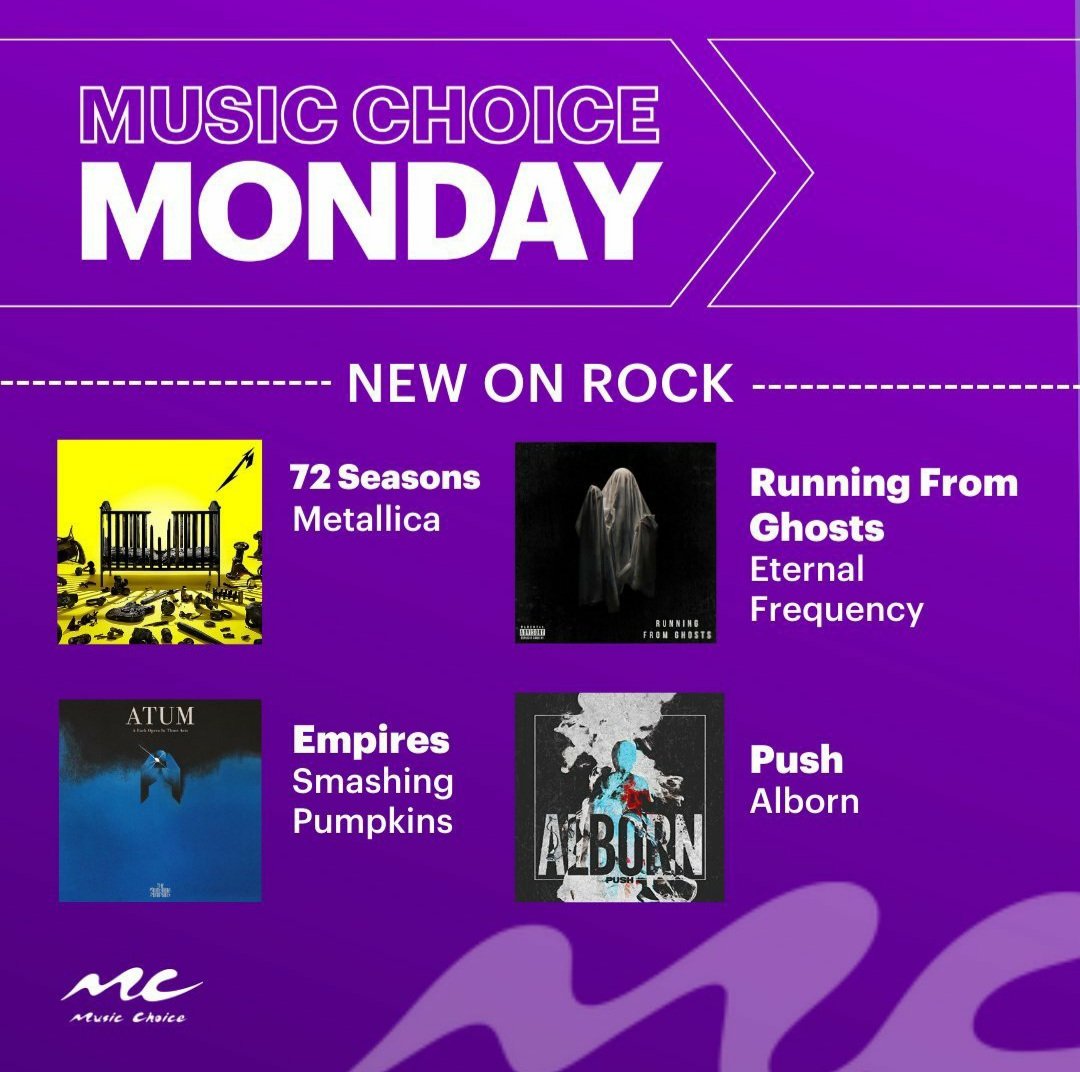 OfficialEFband's tweet photo. We are excited to announce that our new single "Running From Ghosts" has been added into regular rotation on the Music Choice ROCK &amp; METAL stations alongside@Metallica 

#eternalfrequency #band #musicchoice #radio #rockandmetal #independentartist #unsignedband #femalefrontedrock https://t.co/7ibVTwNeqA