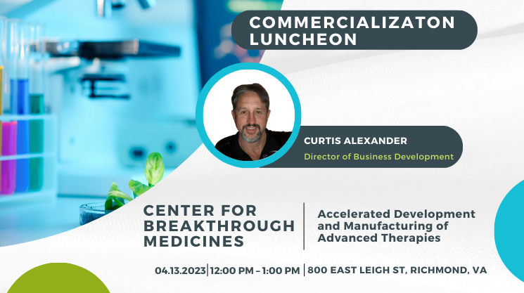 Virginia Bio (@vabio) on Twitter photo Join us on April 4 to learn about the organization of <a href="/CBM_CDMO/">Center for Breakthrough Medicines</a> & its operations from Curtis Alexander. He'll detail the organization's key features designed to add efficiencies to gene & cell therapies' development & bulk manufacturing.
Register at lnkd.in/eYbdmDZe. Join us on April 4 to learn about the organization of <a href="/CBM_CDMO/">Center for Breakthrough Medicines</a> & its operations from Curtis Alexander. He'll detail the organization's key features designed to add efficiencies to gene & cell therapies' development & bulk manufacturing.
Register at lnkd.in/eYbdmDZe.