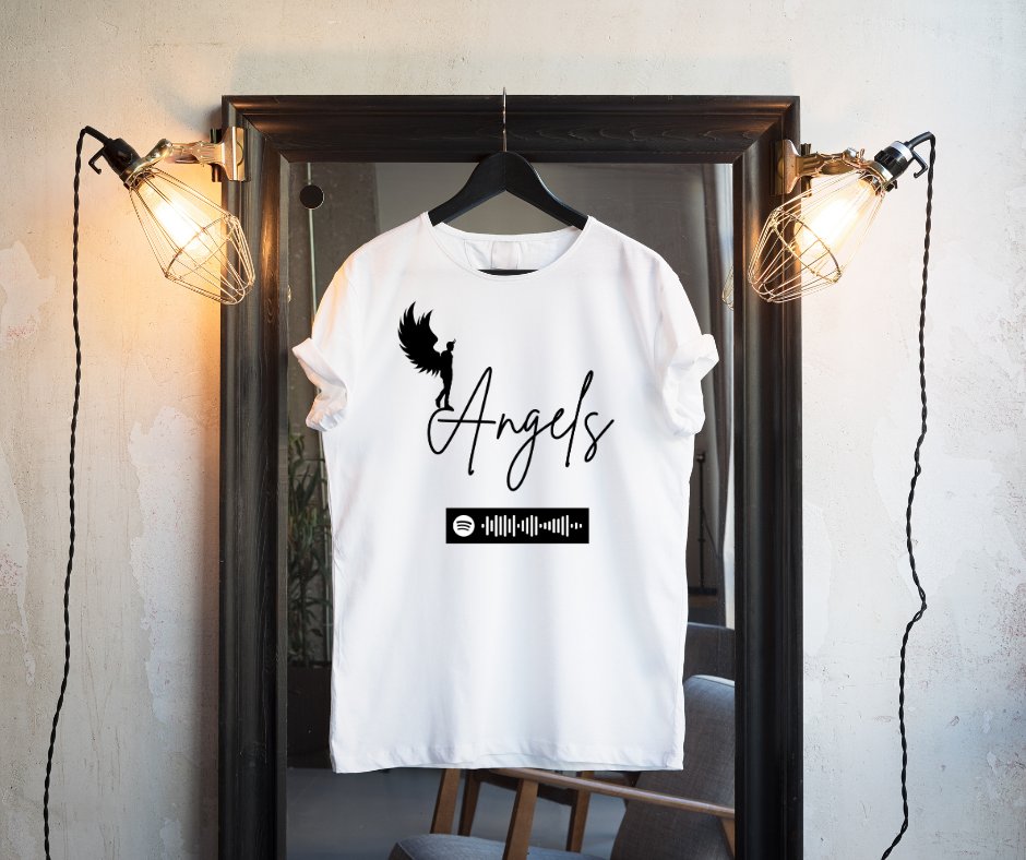 lusyrna's tweet photo. #Angels (by #Robbie #Williams)
Open Spotify App–Search bar–Camera–Scan Code
#Customize with your favourite #song #sweatshirts, #t-shirts, #Keyring, #tag, #sunshine, #pillow, #poster, #keyring, #bags, #canvas, #poster, #GlassClock, #bib, #bottle, #doormat, #mousepad, #apron, #mug https://t.co/Nyp9Idb0lS