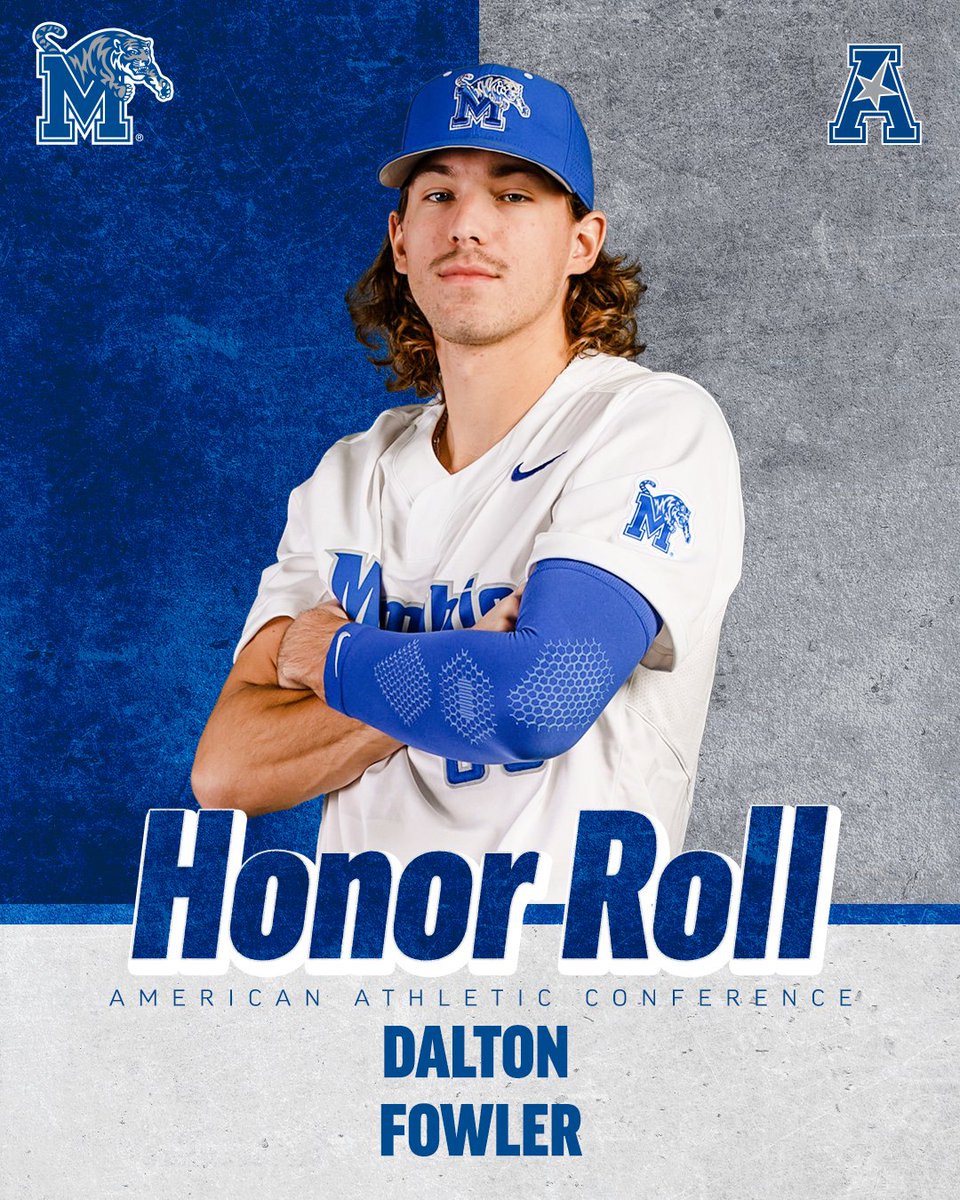 .<a href="/dfowl21/">Dalton Fowler</a> ➡️ AAC Weekly Honor Roll 👏

🔹 Five shutout innings in Saturday's win
🔹 Struck out 12 and allowed just three hits
🔹 Recorded eighth-straight outs as Ks

#GoTigersGo | #ICE