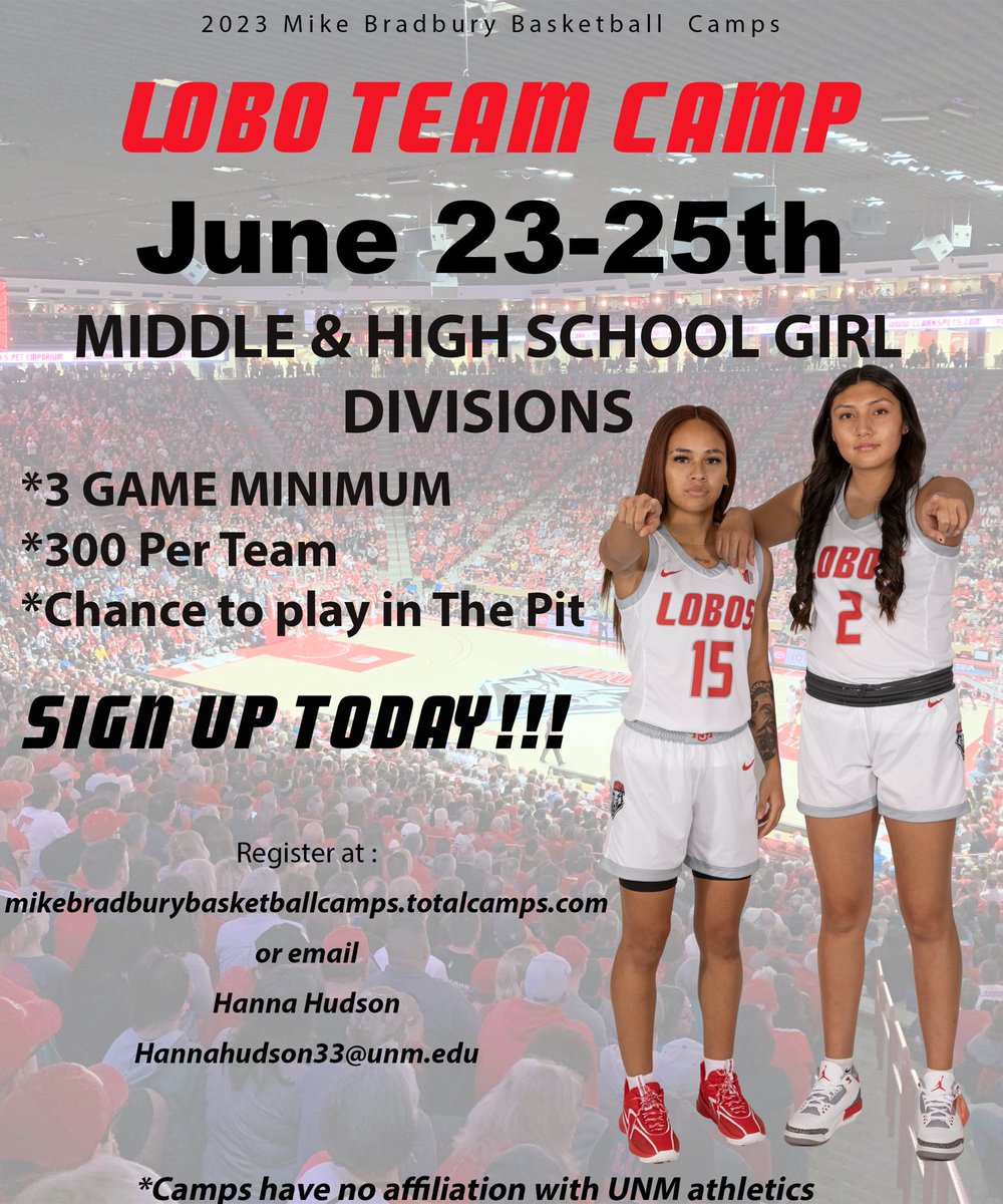 Lobo Women's Basketball on Twitter "Camps info is out and registration