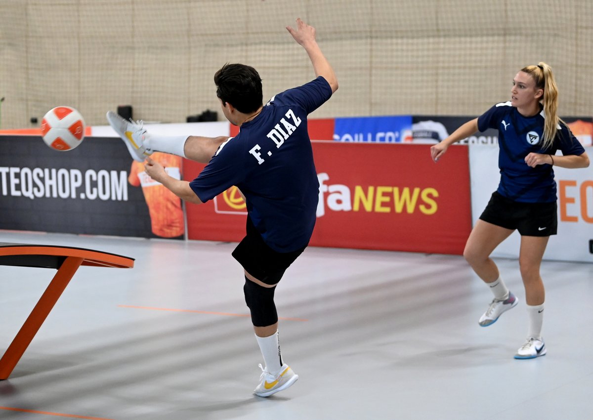 USNTF's tweet photo. Carol &amp; Frankie made us proud in Montenegro! We look forward to having them play at the 2023 USA Teqball Tour stop in Miami! 😍👏✈️
•
🚨 NEXT TOURNAMENT: 🚨
USA Teqball Tour - Miami
- Date: April 21-23 🗓

Sign up today: https://t.co/rCEABP0aoy https://t.co/SvWBRzrELV