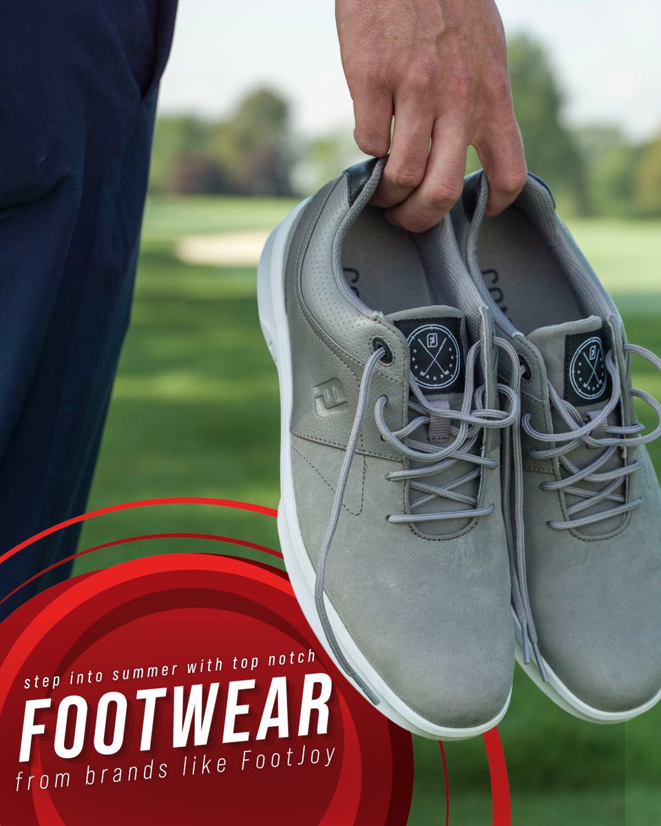ProAmGolfUSA's tweet photo. Step into summer golf and onto the course with our top-notch footwear selections from brands like FootJoy: https://t.co/OISfhyY7Nv 

#GolfShoes #golfer #GolfLife #DiscountGolfGear #GolfAddict https://t.co/5sGuvVmfV8