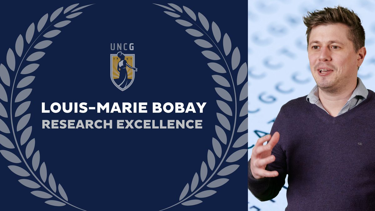 Congrats to Dr. Louis-Marie Bobay, our 2023 @UNCG Early Career Research Excellence Award winner. 🏆 @lmbobay of @bio_uncg (& @UNCG_CompSci @GreensboroNano) is recognized for his scholarship on the evolution of microbial genomes & populations. 📖 more at research.uncg.edu/news/2023-rese…