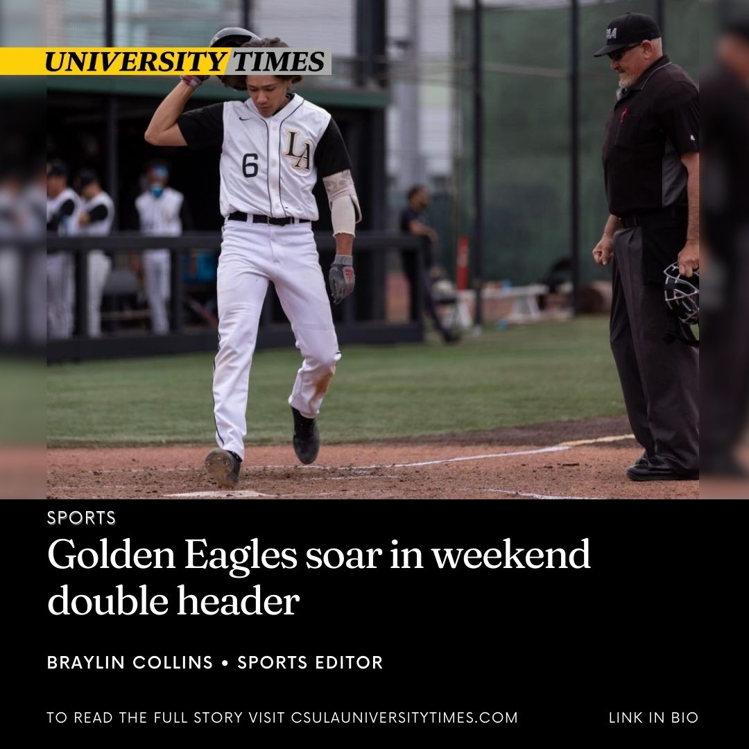 csula_ut's tweet image. This photo essay and coverage captures some phenomenal moments during the Cal State LA baseball teams double header.

To see the full coverage click the link below:

smpl.is/6orar

✏️ Braylin Collins, Sports Editor
📸 Xavier Zamora, Multimedia Reporter

#CalStateLA
