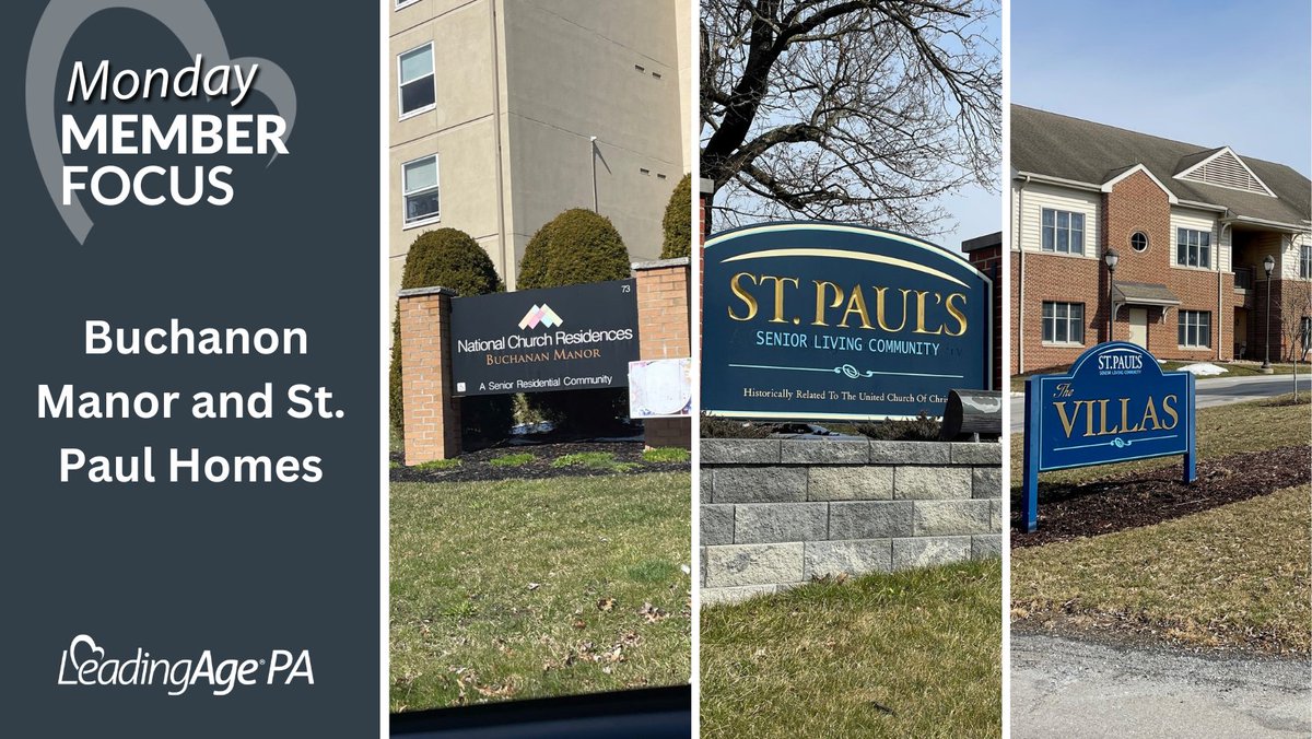 LeadingAgePA's tweet photo. Happy #MondayMemberFocus! We recently had the opportunity to visit Buchanon Manor and St. Paul Homes in western PA. Thank you for being members of LeadingAge PA and for making a difference in the lives of older adults!
#MondayMemberFocus
#leadingagepa
#MMF https://t.co/2YSIbVaOMF