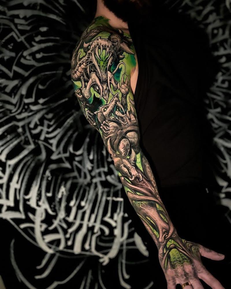 Killer sleeve by Christian Boye Larsen using Killer Ink tattoo supplies! 

#tattoo #sleeve #colortattoo