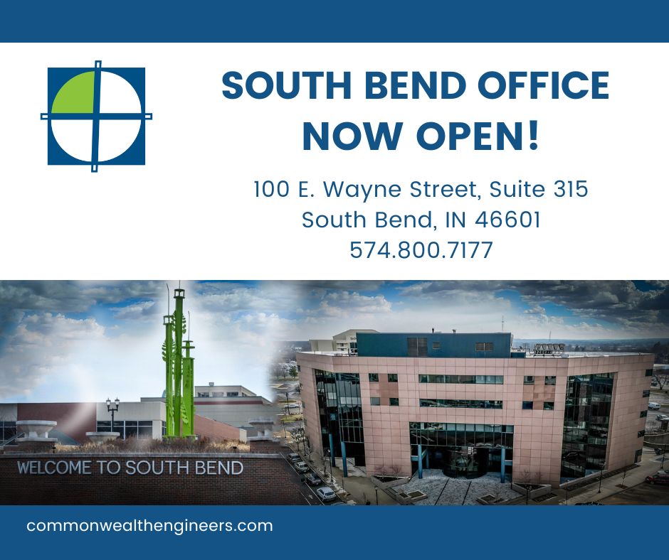 CommonwealthEng's tweet photo. Our new office is officially open, and Commonwealth is so excited to be a part of the South Bend community!! #CommonwealthEngineers #SouthBend https://t.co/LPC9BWNICD