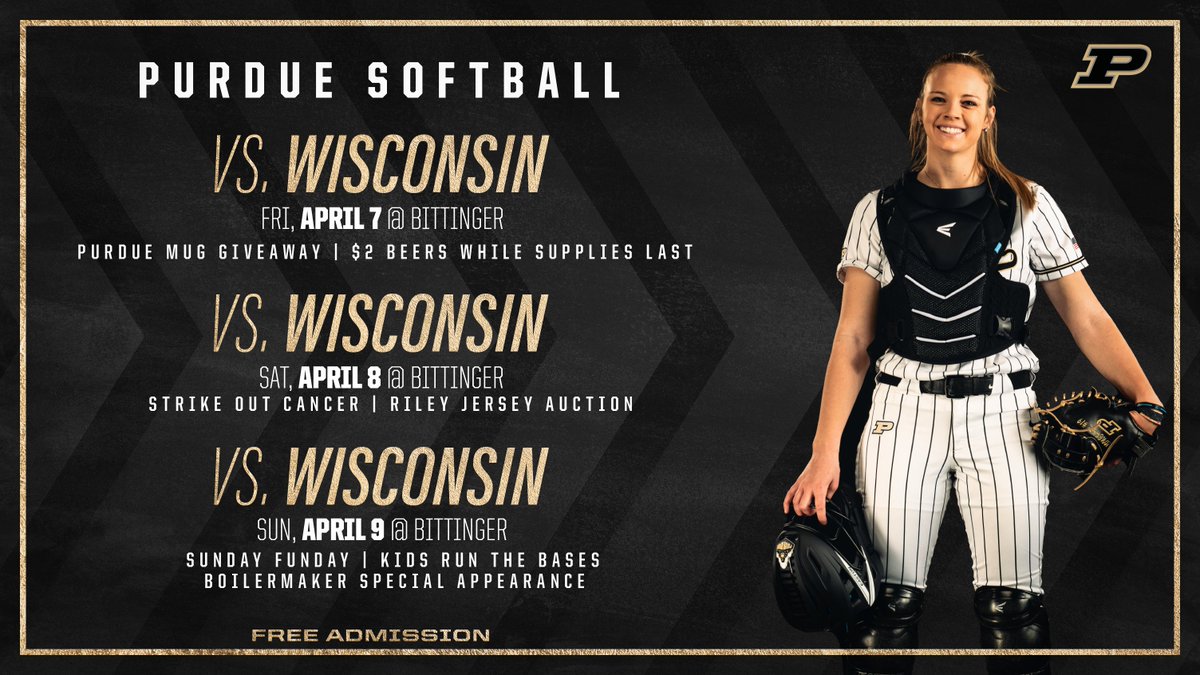 Weekends at Bittinger are finally here! 🙌

We're kicking off an 8-game homestand on Friday with our series vs. Wisconsin.
