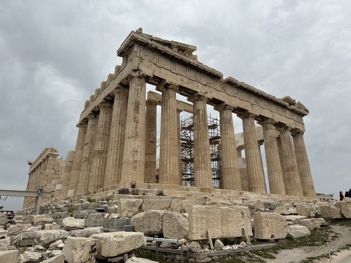 ENortonHistory's tweet photo. Greece’s stunning Parthenon, atop the Acropolis in Athens. Dedicated to Athena it was the largest Doric temple ever completed in Greece. Completed in time for the Great Panathenaic Festival of 438 BCE.
#parthenon #athensparthenon #parthenontemple #athens #ancientgreeks https://t.co/wf9EnmIDAw