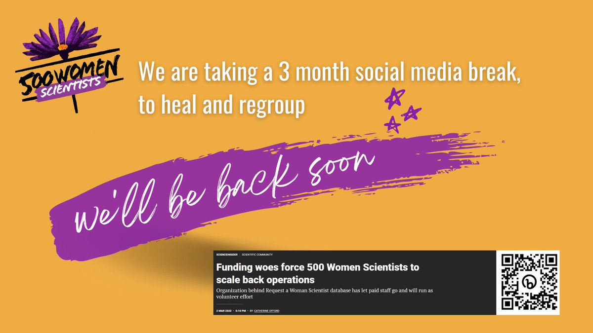 We are taking a 3 month social media break; to heal &amp; regroup. 
We will be back soon!

For more info:
science.org/content/articl…