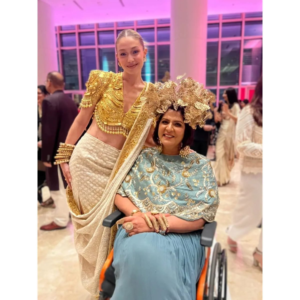 Happy to see #GigiHadid draped in traditional Indian Saree @nmacc_india #IndiaInFashion.
A #SportsmeetsFashion moment for me! My journey with @Paralympics gave me a platform to be an ambassador of #DisabilityInclusion! Be it #disabilitysport or #disabilityfashion, we do it all!✨