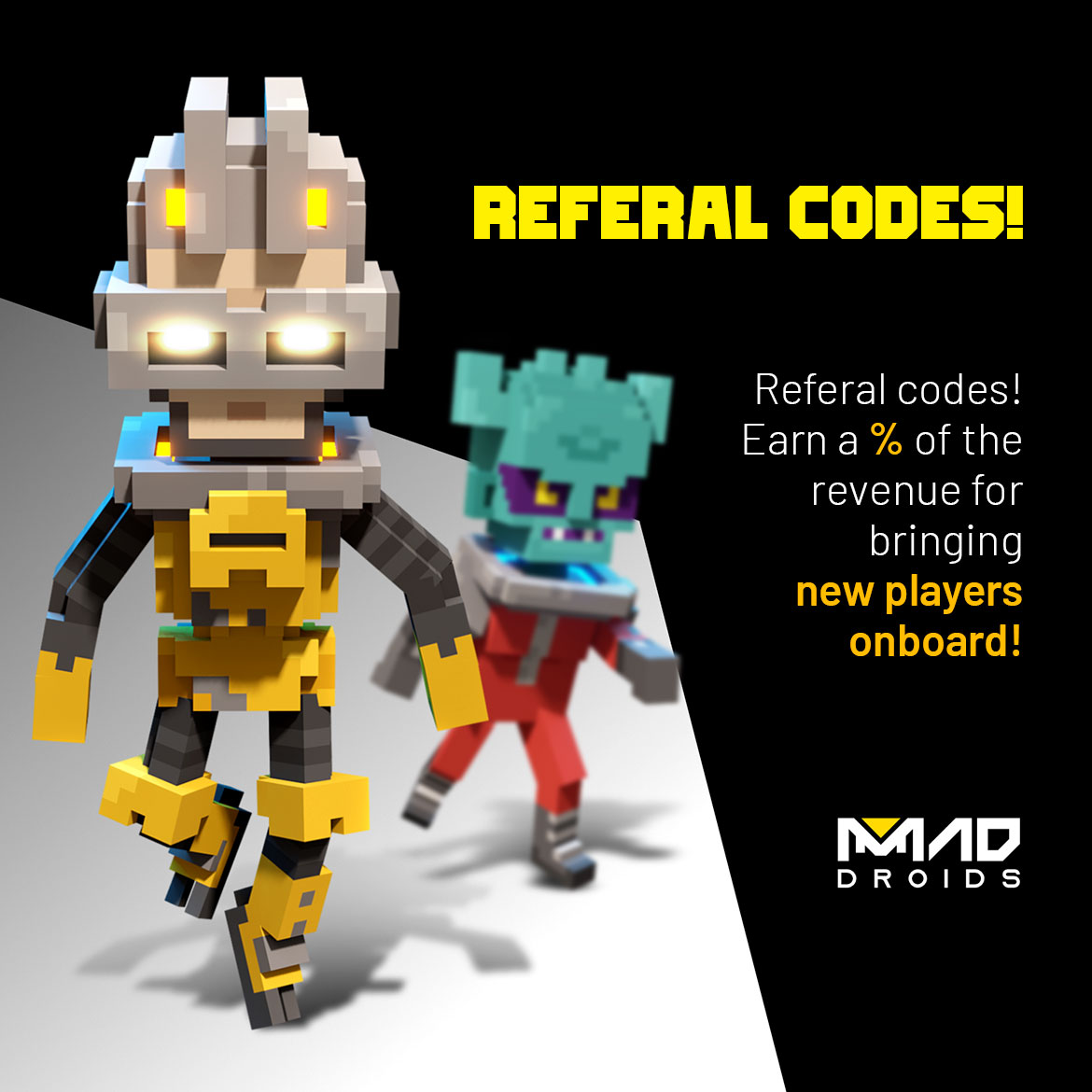 Happy Monday Devs! 👋

Want to invite your friends and get rewarded for it? The referral system is coming soon! 🥳

This and all the other updates we have talked about, will be coming in the next update! 🦾👀

#web3game #gaming #MobileGame #gamingcommunity #blockchaingames
