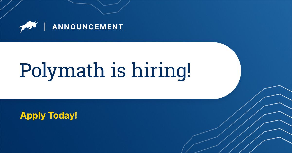 TokenizeVince's tweet photo. Polymath is hiring. We are at the cutting edge of a new industry and have an eye to keep growing as we build toward a thriving security token market. #hiring #assetdigitization #tokenization #blockchain #agile
https://t.co/zd6lgoH3xQ https://t.co/N5Uo89P1bF