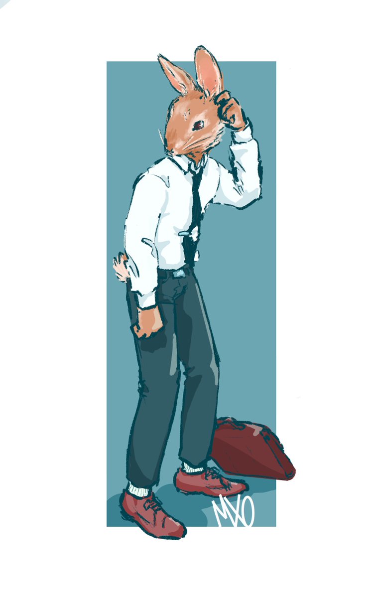 maxxeoff's tweet photo. little rabbit man is confused 😔 https://t.co/Anay8ITXXN