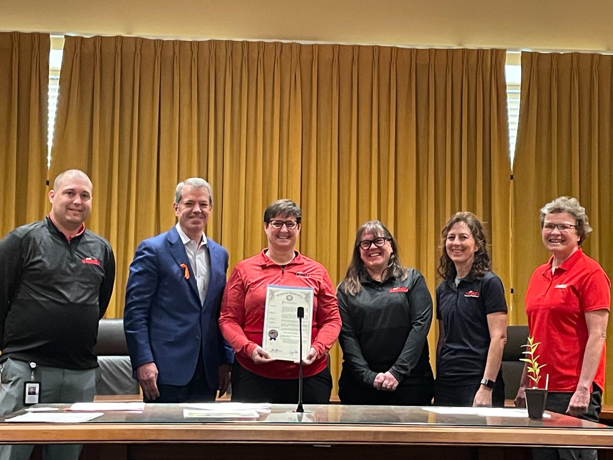 SHAPENebraska's tweet photo. This morning, members of the ShapeNE board attended a proclamation signing ceremony. Join us, April 22 - 29 as we promote activity, learn about our state and log our miles! #runacrossnebraska. Sign up at https://t.co/eflpZbzQQl #ShapeNE https://t.co/8yaxtv6OY8