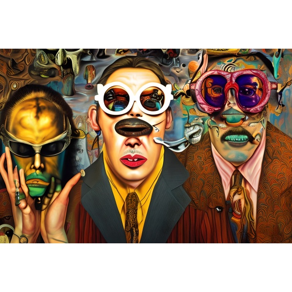 SyntheticDali's tweet photo. Four new surreal images created for the Synthetic Dali Art Project. #AIart #AIArtwork #SyntheticDali #surrealism #surrealart #darksurrealism #digitalart #stablediffusion  2023-04-03 https://t.co/OuA6SxLvsS
