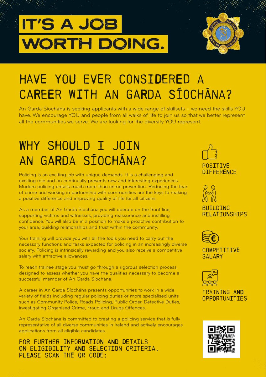 Tune in to Community Matters this Tuesday 4th April Sergeant Michael Walsh will tell us more about latest Garda Recruitment 

#ItsAJobWorthDoing  #KeepingPeopleSafe