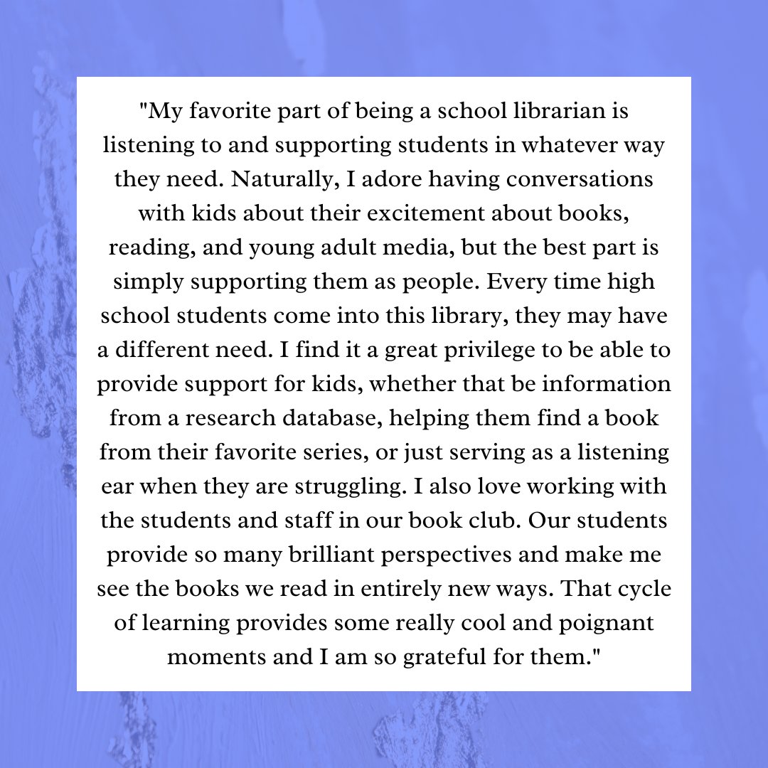 Last, but certainly not least, is the wonderful Tara Wilkins, librarian at Genoa-Kingston High School! Thank you for all that you do, Tara! 👏👏 #GKCogs #GKProud #SchoolLibrarianAppreciationDay