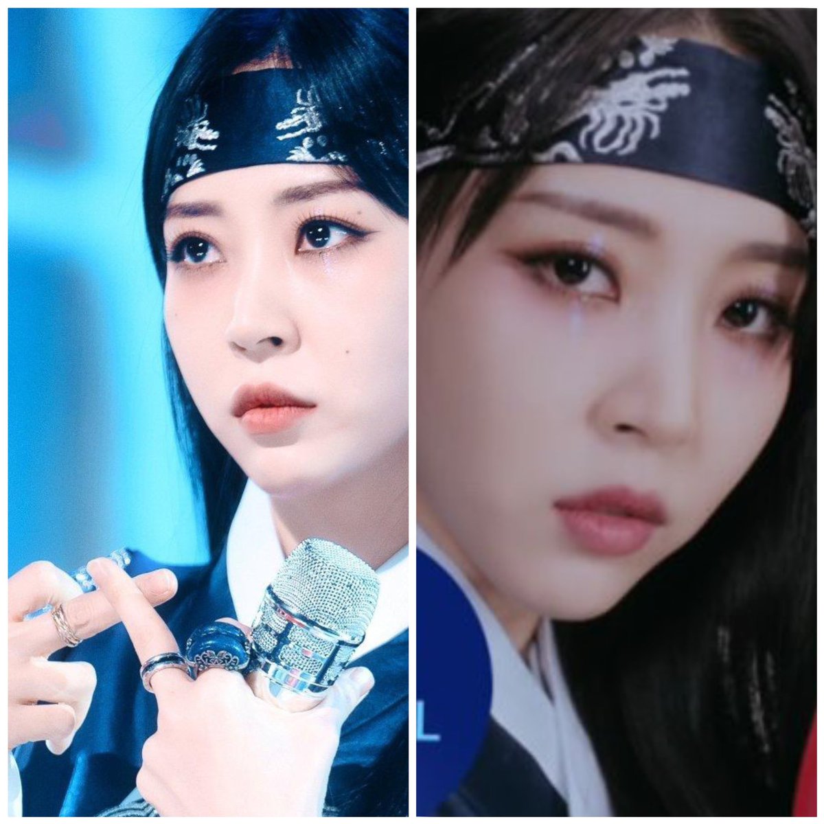 cxiaorain's tweet photo. ยฉ๏ธ bao_leopard ๐ said no new updates this week. ๐ฅน 'cause just found out that the pattern on headband was upside down. Indirectly, It's also drawn incorrectly. Since our ๐ got OCD, we need to be patient. ๐ญ
#MOONBYUL-si please clam ๐ down.
#Chicomalo #mamamooplus_chicomalo https://t.co/o5Pf2USLqq