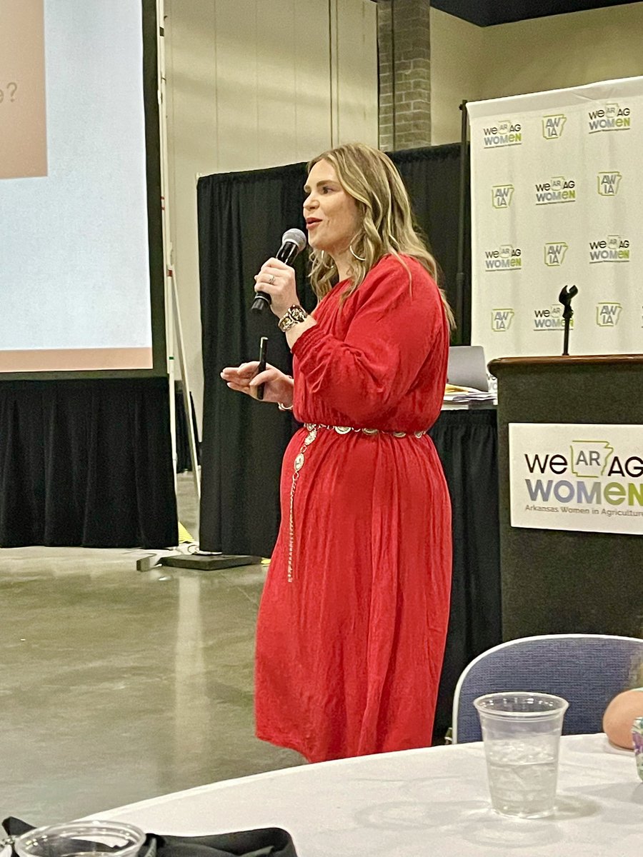 We are enjoying hearing from <a href="/kiah_twisselman/">Kiah Twisselman</a> today at the <a href="/ARWomeninAg/">Arkansas Women in Ag</a> conference as she shares the importance of knowing your identity as a woman in ag. #FarmBureauWomen #WeAreArkansasAgriculture