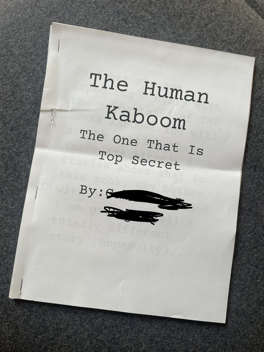 First Human Kaboom story has been received. Tell the kiddos they have three months left to send in their submissions!