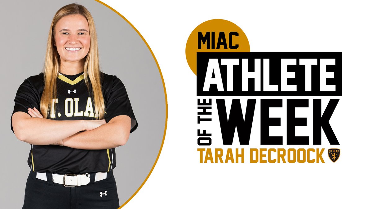 .<a href="/StOlafBaseball/">St. Olaf Baseball</a> and <a href="/StOlafSoftball/">St. Olaf Softball</a> swept this week's #MIAC Baseball and Softball Athlete of the Week awards! 🧹

RELEASE: athletics.stolaf.edu/news/2023/4/3/…

#UmYahYah | #OlePride | #d3baseball | #d3sb