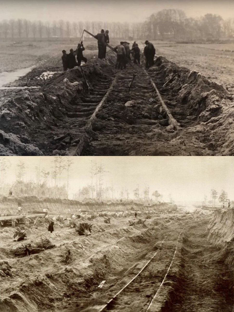 zelc88's tweet photo. Were the railroads dug out?

Photo from the late nineteenth century. It is obvious that workers are digging up the railroad bed, which was in a flat area under a layer of sand and clay! ⁉️🧐 https://t.co/6iBIWgWsUs